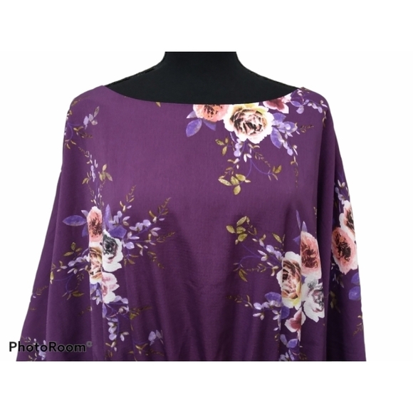 Suzanne Betro kimono style floral top size L - Picture 3 of 12